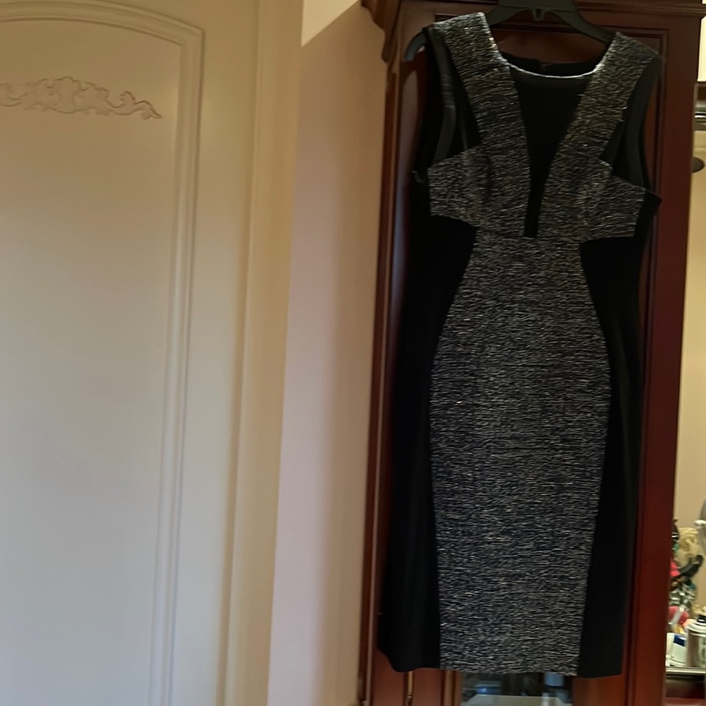 Color blocked cocktail dress